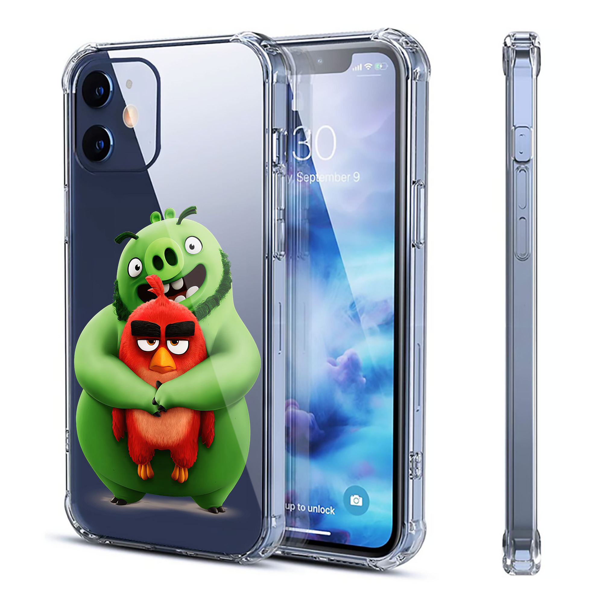 （画像用） Angry Birds アングリーバード 【iPhone 12シリーズ対応】透明スマホケース（クリアソフトケース）